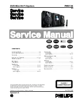 Предварительный просмотр 1 страницы Philips FWD154/98 Service Manual