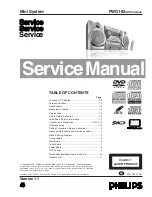 Preview for 1 page of Philips FWD182 Service Manual