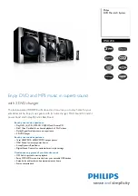 Preview for 1 page of Philips FWD398 Specifications