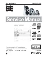 Предварительный просмотр 1 страницы Philips FWD798/37 Servise Manual