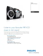 Preview for 1 page of Philips FWM143 Specifications