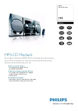 Preview for 1 page of Philips FWM15 Specifications