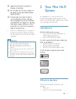 Preview for 4 page of Philips FWM205 User Manual