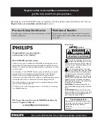 Предварительный просмотр 2 страницы Philips FWM3500 User Manual