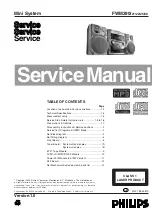 Philips FWM390/21/22/25/30 Service Manual preview