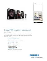 Philips FWM396 Specifications preview