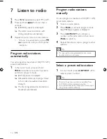 Preview for 16 page of Philips FWM416 User Manual