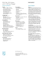 Preview for 2 page of Philips FWM587 Specifications