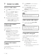 Preview for 16 page of Philips FWM603 User Manual