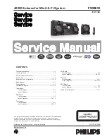 Preview for 1 page of Philips FWM653 Service Manual