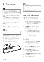 Preview for 12 page of Philips FWM664X User Manual