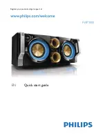 Philips FWP1000 Quick Start Manual предпросмотр