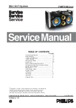 Philips FWP3100/05/55 Service Manual preview