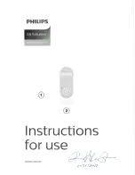 Preview for 1 page of Philips G5 solution Instructions For Use Manual