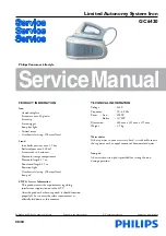 Предварительный просмотр 1 страницы Philips GC6420 Service Manual