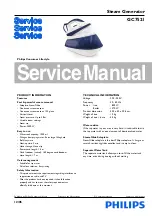 Предварительный просмотр 1 страницы Philips GC7521 Service Manual