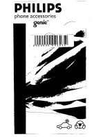 Philips genie Series User Manual предпросмотр