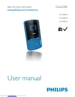 Предварительный просмотр 1 страницы Philips Go GEAR SA4VBE04 User Manual