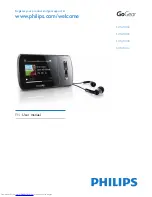 Предварительный просмотр 1 страницы Philips GoGear Aria SA1ARA08K/37 User Manual