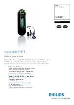 Preview for 1 page of Philips GoGear KEY016 Specifications