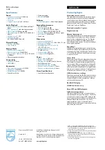 Preview for 2 page of Philips GoGear KEY016 Specifications