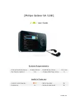 Philips GoGear SA 5200 User Manual preview