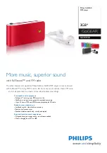 Philips GoGear SA018102R Specifications предпросмотр