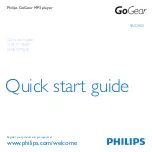 Предварительный просмотр 1 страницы Philips GoGear SA02802 Quick Start Manual