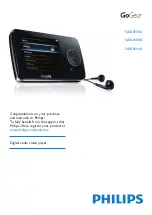 Предварительный просмотр 1 страницы Philips GOGEAR SA054104K User Manual