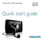 Предварительный просмотр 1 страницы Philips GoGear SA075 Quick Start Manual