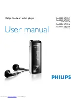 Philips GoGear SA1340 User Manual предпросмотр