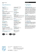 Preview for 2 page of Philips GoGear SA1345 Specifications