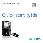 Preview for 1 page of Philips GoGear SA1VBE04 4GB Quick Start Manual