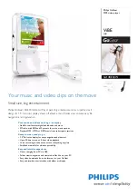 Preview for 1 page of Philips GoGear SA1VBE04W Specifications