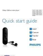 Предварительный просмотр 1 страницы Philips GoGear SA2620 Quick Start Manual