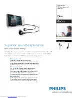 Preview for 1 page of Philips GoGear SA2MUS08S Manual