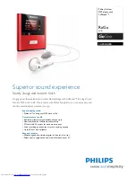 Philips GoGear SA2RGA04R Manual предпросмотр