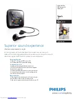 Philips GoGear SA2SPK04K Manual предпросмотр