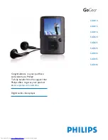 Предварительный просмотр 1 страницы Philips GoGear SA3014 User Manual