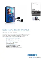 Preview for 1 page of Philips GoGear SA3020C/37 Brochure