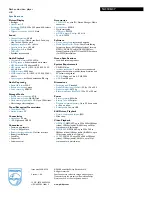 Preview for 2 page of Philips GoGear SA3346 Specification Sheet