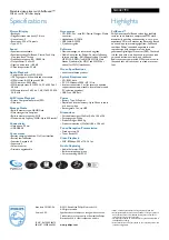 Preview for 2 page of Philips GoGear SA3427 Specifications