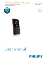 Preview for 1 page of Philips GoGEAR SA4LIT02 User Manual