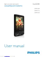 Preview for 1 page of Philips GoGEAR SA4MUS08 User Manual