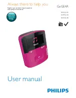 Предварительный просмотр 1 страницы Philips GOGEAR SA4RGA02 User Manual