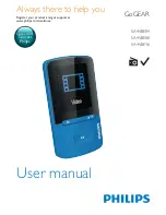 Philips GoGEAR SA4VBE04 User Manual предпросмотр