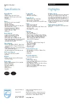 Preview for 2 page of Philips GoGear SA5125 Specifications