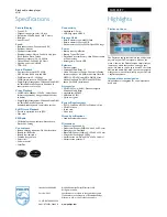 Preview for 2 page of Philips GoGear SA5145 Specifications