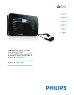 Предварительный просмотр 1 страницы Philips GoGear SA5225BT User Manual