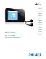 Philips GoGear SA6015 User Manual preview